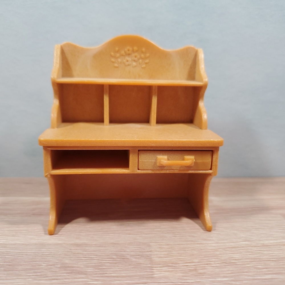 Calico Critters Sylvanian Families Desk With Shelf Dollhouse Toy Replacement